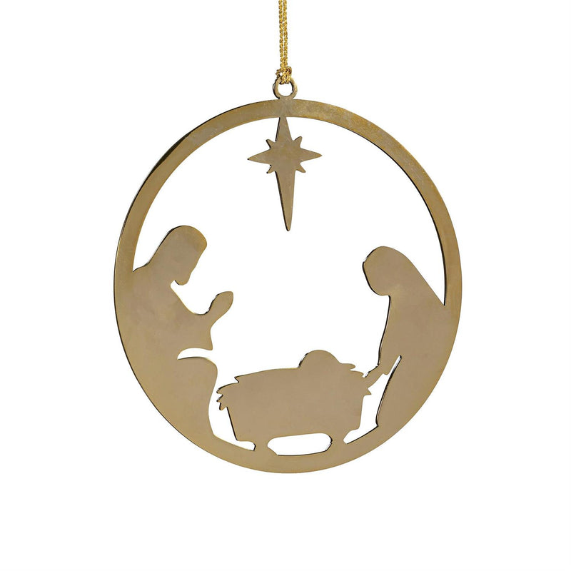 Nativity Ornament Nativity Round Metal Set