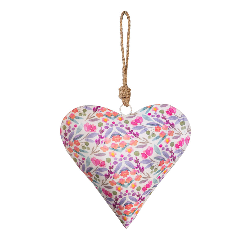 Petal Paradise Heart Shaped Metal Hanging Decor Set