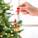 Woodland Storybook Ornament Resin Christmas Rooster, 3.5"H, Asst of 2