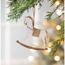 Wood Rocking Horse Ornament, 2 Asst