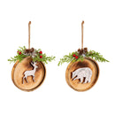 5.25" Wood Animal Silhouette Ornament,3otw421