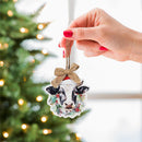 Woodland Storybook Ornament Christmas Farm Animal Wood, Asst, 5"H