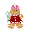 Baking Spirits Bright Ornament Wood Gingerbread, 3.25"H, Set of 9