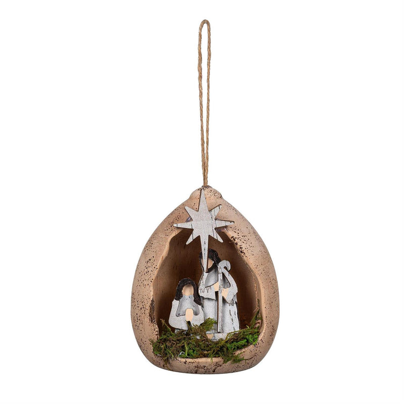 Nativity Ornament Nativity Wood, 3.75"H