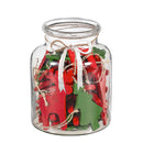 Woodland Storybook Ornament Christmas Icon Wood in Glass Jar, Asst, 3.5"H