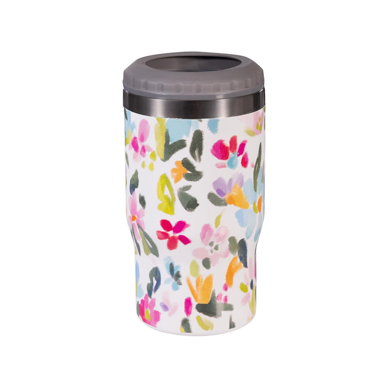 In Bloom Stainless Steel Quatre Chiller with Silicone Cap and Tumbler Slide Lid, Gift Box