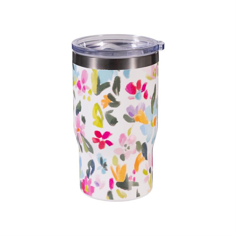 In Bloom Stainless Steel Quatre Chiller with Silicone Cap and Tumbler Slide Lid, Gift Box