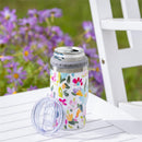 In Bloom Stainless Steel Quatre Chiller with Silicone Cap and Tumbler Slide Lid, Gift Box