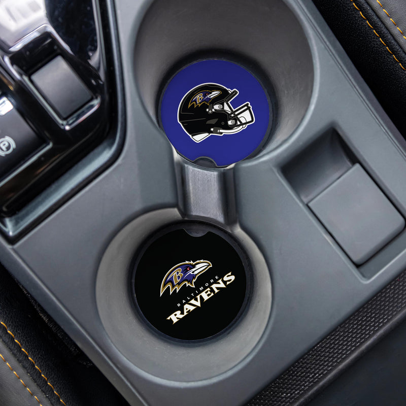 Baltimore Ravens Car Coaster Set, 2pc
