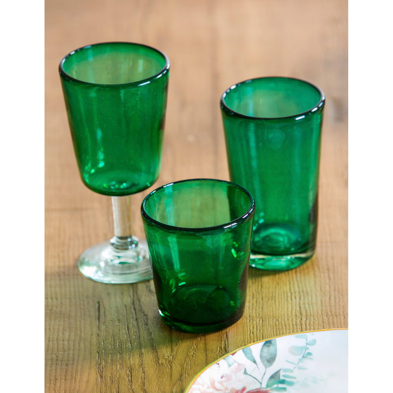 Recycled Glass Pint, 16 OZ, Marcel- Emerald,3rgg7097b