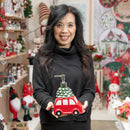 Ceramic Soap Dispenser with Scrubber Holder, Red Truck,3sdc005