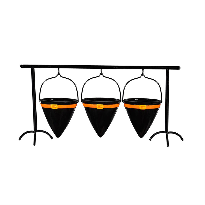 Witch Hat Ceramic Dish with Metal Holder Set, 19"L