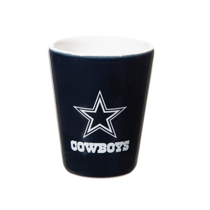 4-Piece Ceramic and Glass 2oz. Cup Set, Dallas Cowboys,3sg3808cgs