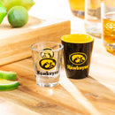 4-Piece Ceramic and Glass 2oz. Cup Set, University of Iowa,3sg980cgs