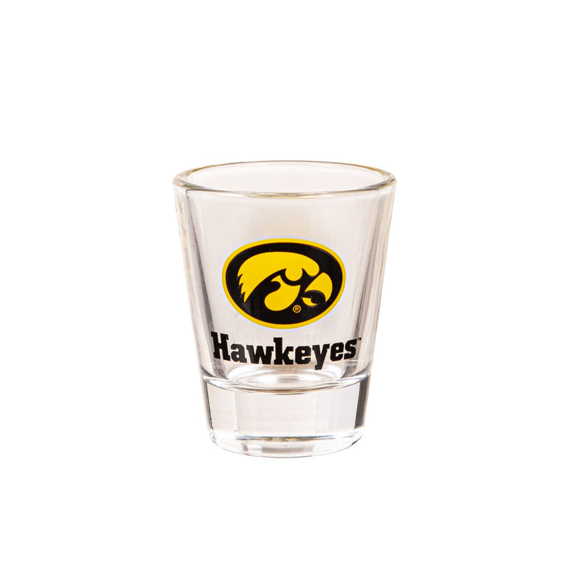 4-Piece Ceramic and Glass 2oz. Cup Set, University of Iowa,3sg980cgs