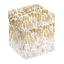 13 oz Stemless Hand Blown Glass with Gift Box, Gold and White,3sl1018