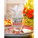 Stemless Wine Glass w/box, 17 OZ, Merry, Bright, and Buzzed,3sl216