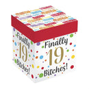 Finally 19 Bitches Stemless Glass, 17oz, Gift Box