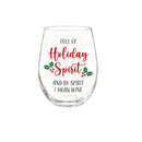Christmas Vacation Wine Glass Stemless Glass, Holiday Spirit, 17oz, Gift Box