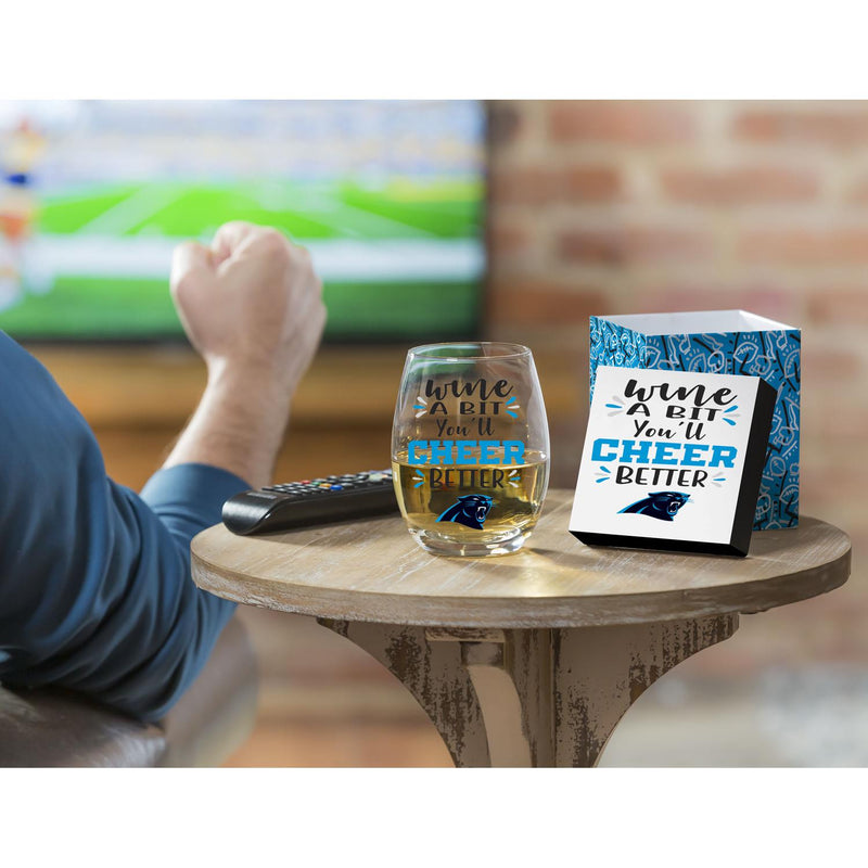 Carolina Panthers, 17oz Boxed Stemless Wine