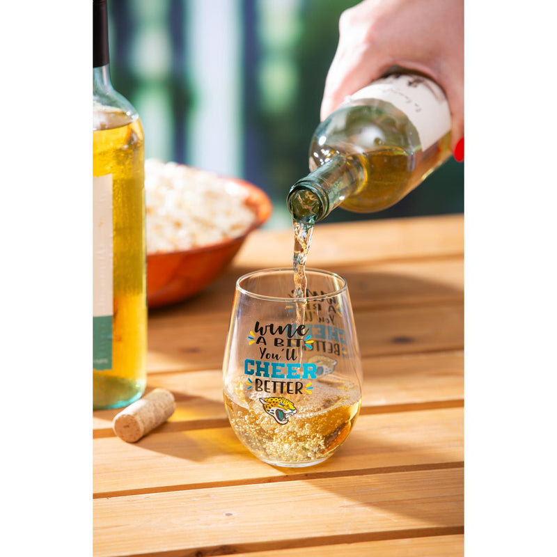 Jacksonville Jaguars, 17oz Boxed Stemless Wine