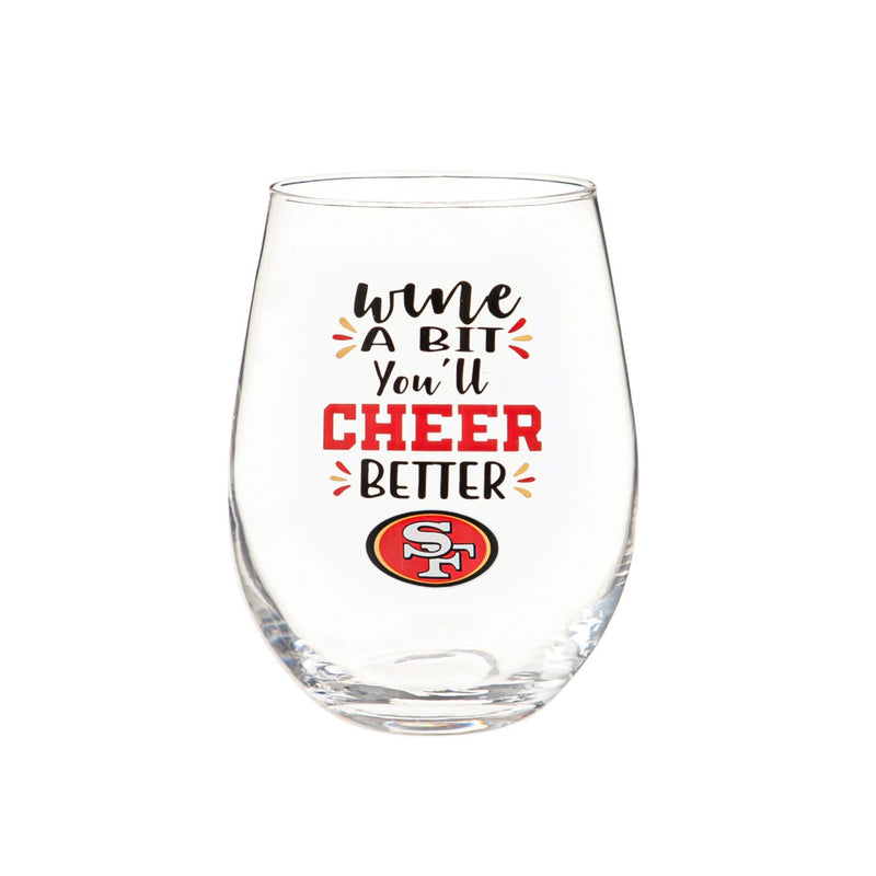 San Francisco 49ers, 17oz Boxed Stemless Wine,3sl3826