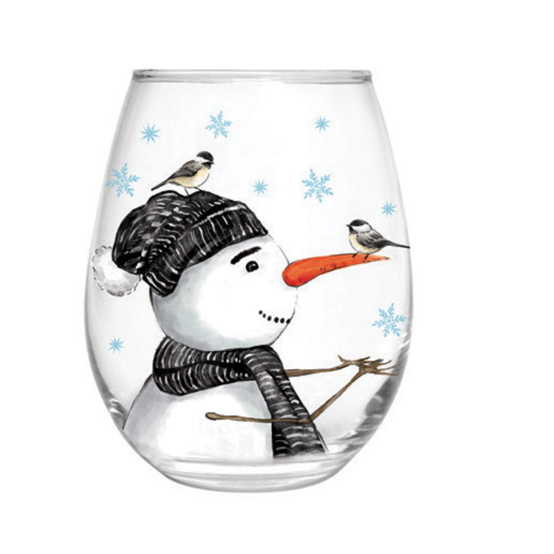 Stemless Glass w/ Box, 17oz, Winter Frost Snowman,3sl9900