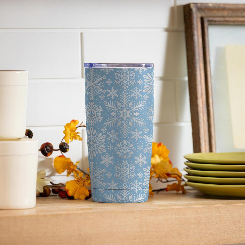 Season To Sparkle Tumbler Stainless-Steel, Snowflakes, 20oz, Gift Box