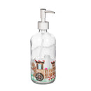 Baking Spirits Bright Kitchen Gift Set Glass Soap Dispenser and Sponge with Wood Crate Set