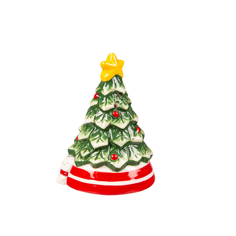 Ceramic Salt and Pepper Set, Christmas Tree Gnome,3spc095