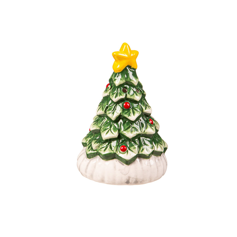 Ceramic Salt and Pepper Set, Christmas Tree Gnome,3spc095