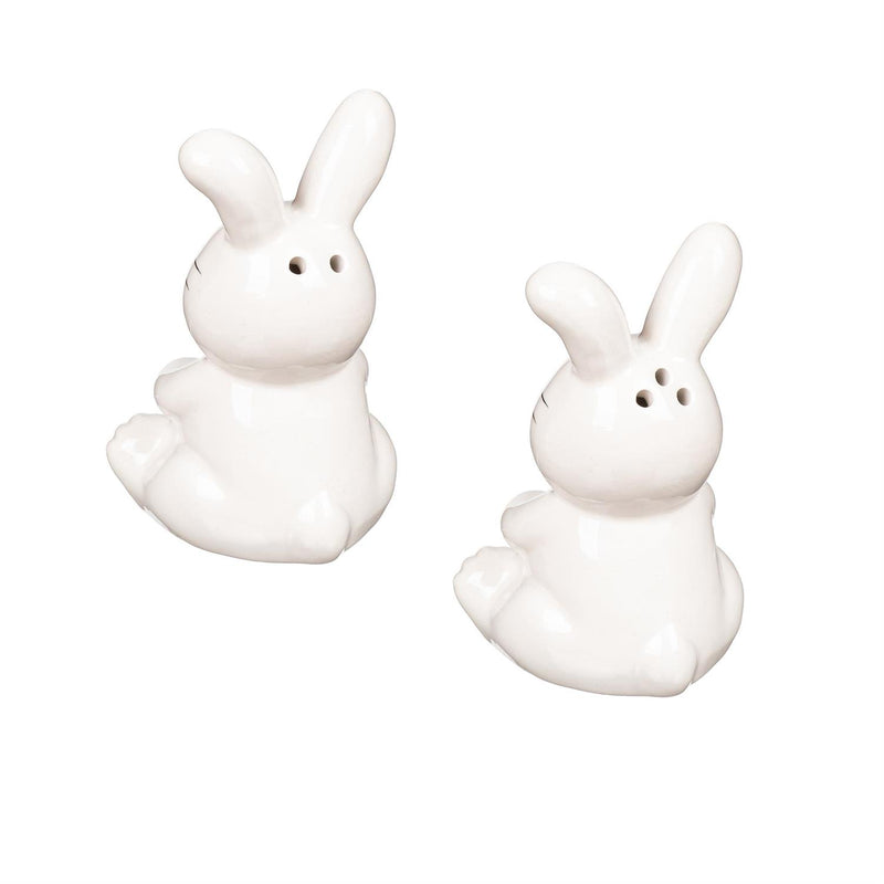 Easter Bunny Scene Ceramic Salt and Pepper Set