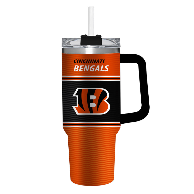 40oz Stainless Steel Mega Cup w/ Straw, Cincinnati Bengals,3ss3806cc