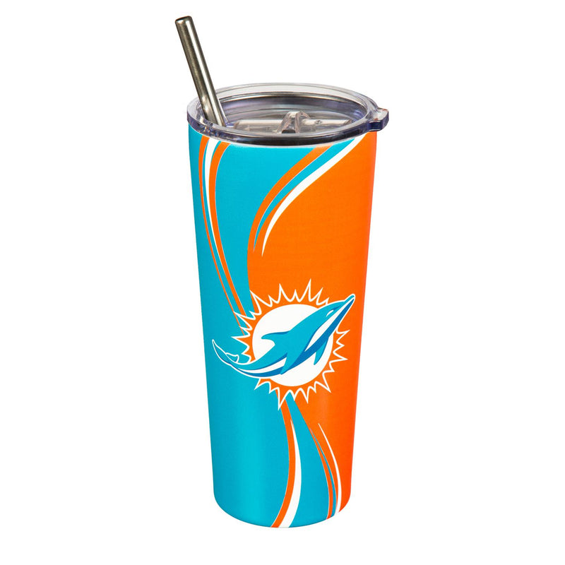 Stainless Steel Tumbler, 20oz, Miami Dolphins