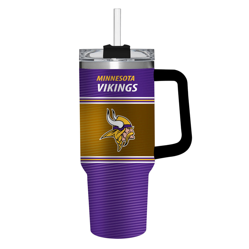 40oz Stainless Steel Mega Cup w/ Straw, Minnesota Vikings,3ss3817cc