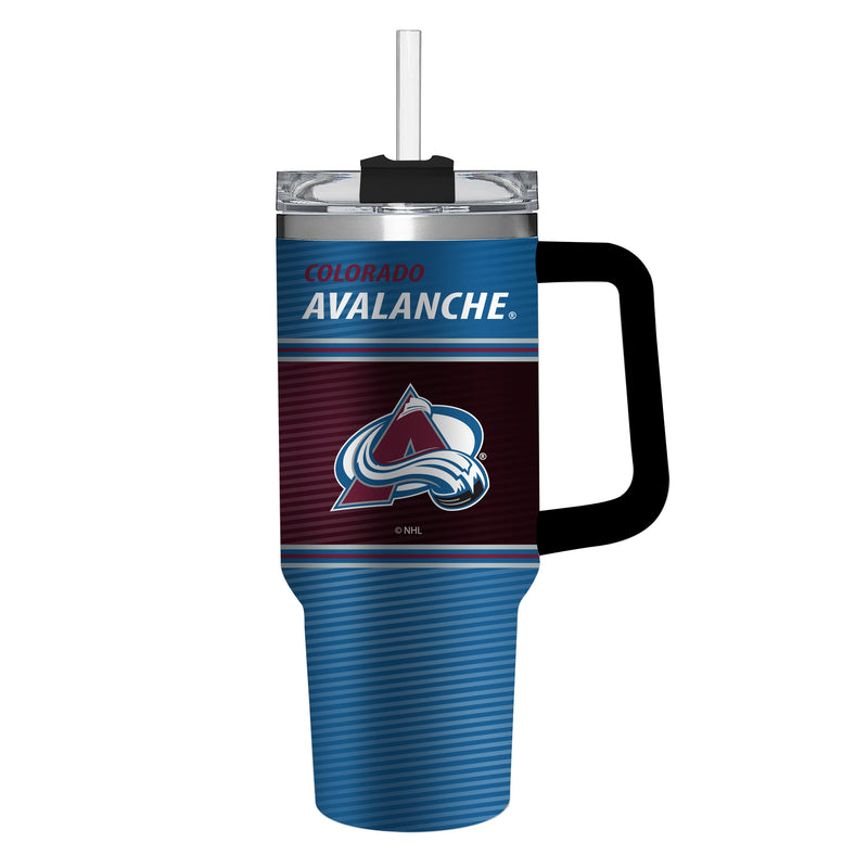 40oz Stainless Steel Mega Cup w/ Straw, Colorado Avalanche,3ss4356cc