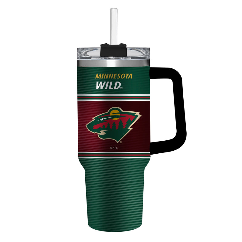 40oz Stainless Steel Mega Cup w/ Straw, Minnesota Wild,3ss4363cc