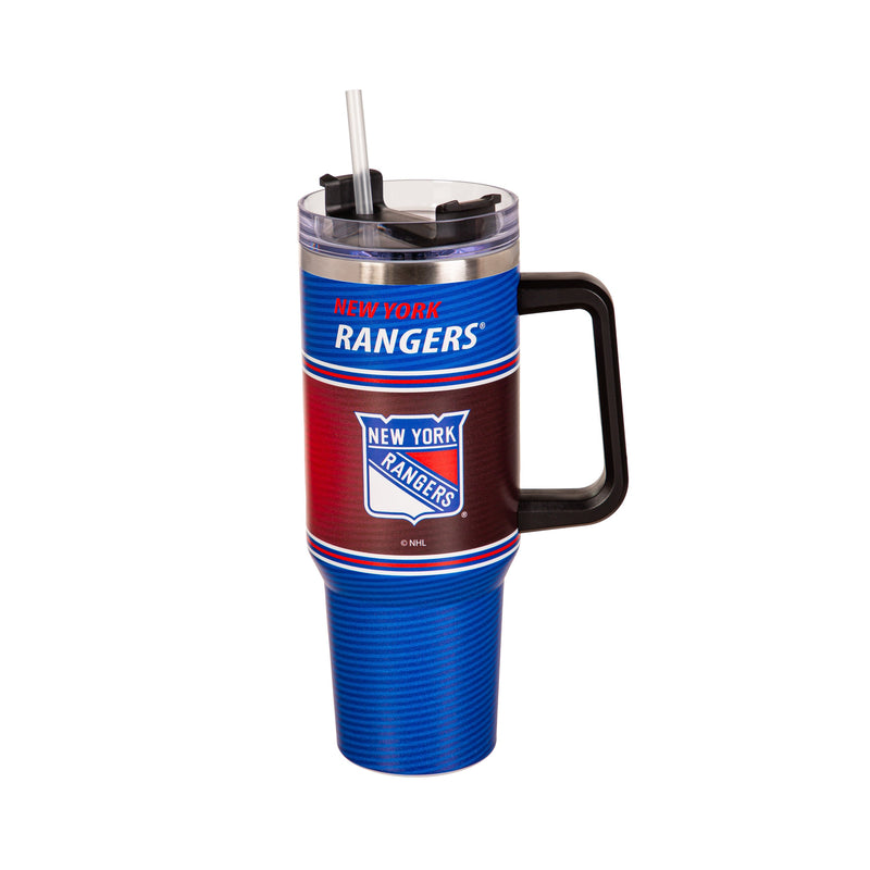 40oz Stainless Steel Mega Cup w/ Straw, New York Rangers,3ss4368cc