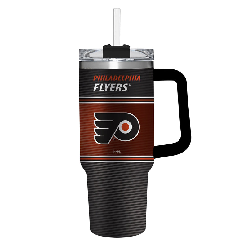 40oz Stainless Steel Mega Cup w/ Straw, Philadelphia Flyers,3ss4370cc