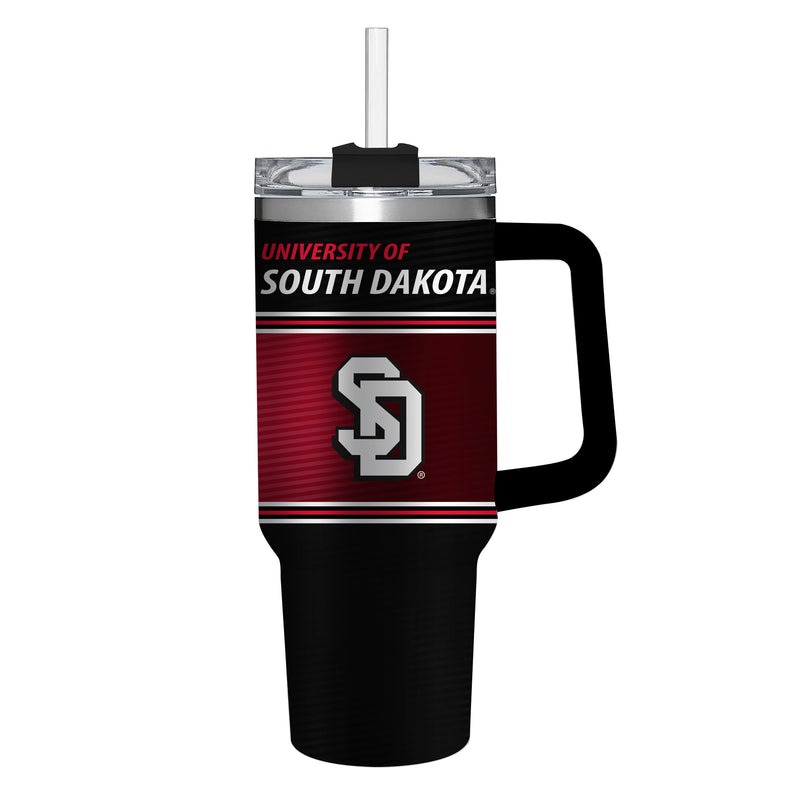 40oz Stainless Steel Mega Cup w/ Straw, University of South Dakota,3ss5037cc