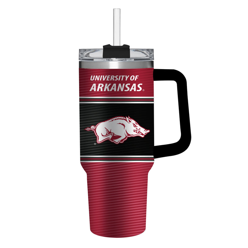 40oz Stainless Steel Mega Cup w/ Straw, University of Arkansas,3ss911cc