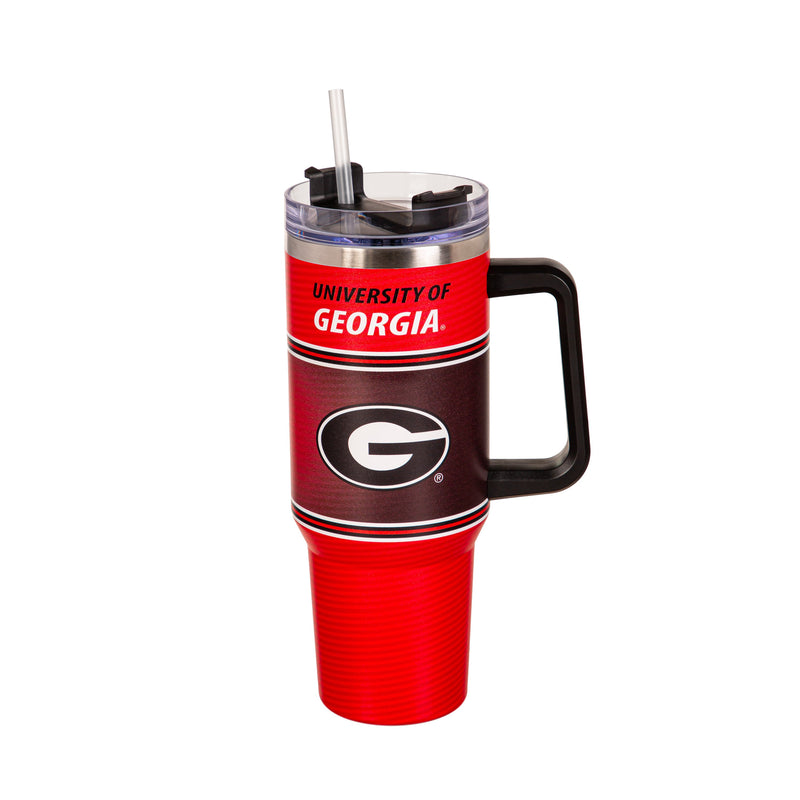 40oz Stainless Steel Mega Cup w/ Straw, University of Georgia,3ss914cc