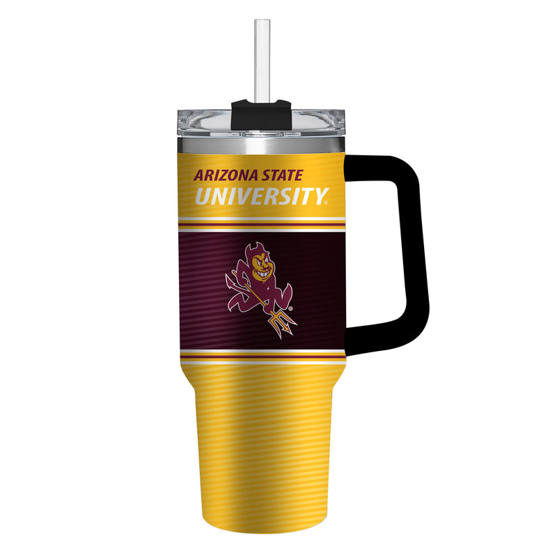 40oz Stainless Steel Mega Cup w/ Straw, Arizona State University,3ss947cc