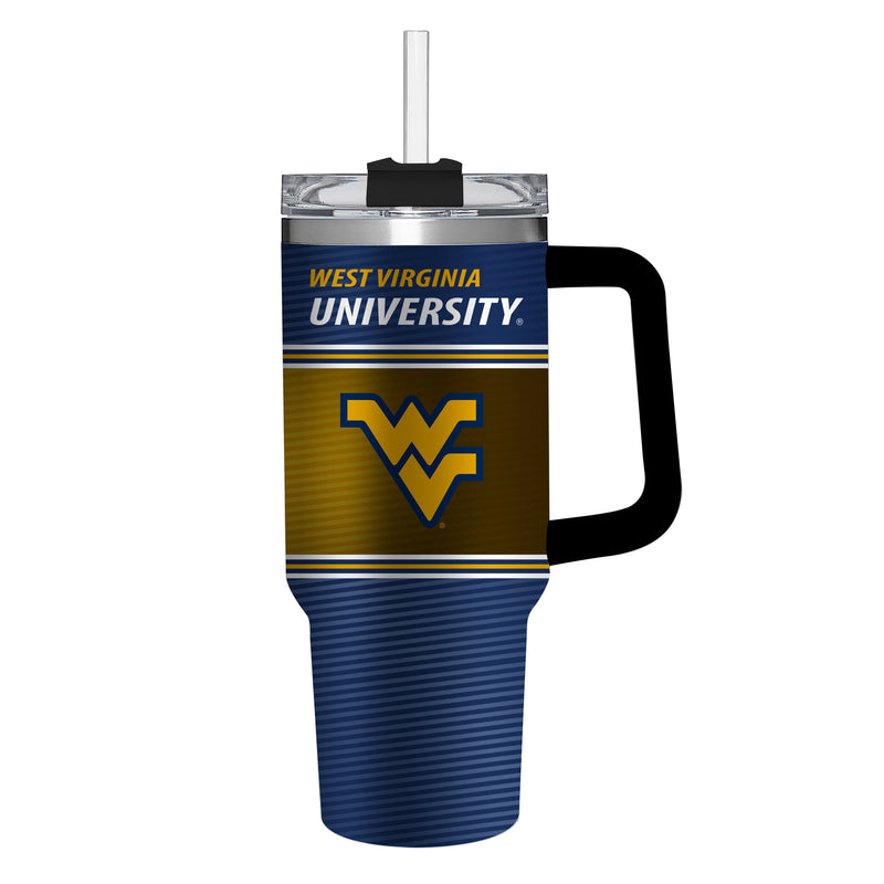 40oz Stainless Steel Mega Cup w/ Straw, West Virginia University,3ss967cc