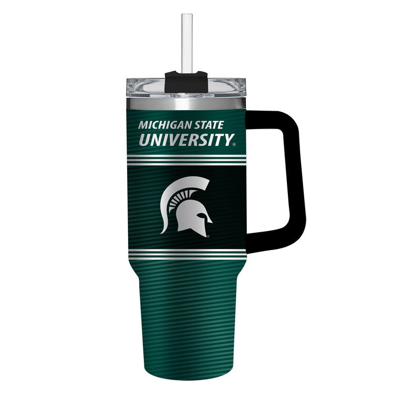 40oz Stainless Steel Mega Cup w/ Straw, Michigan State University,3ss971cc