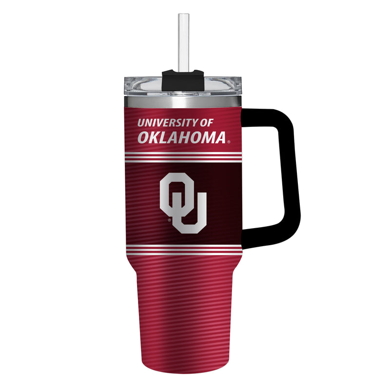 40oz Stainless Steel Mega Cup w/ Straw, University of Oklahoma,3ss974cc