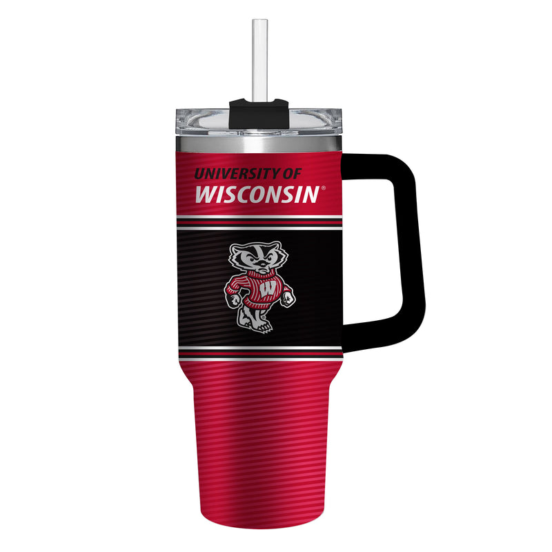 40oz Stainless Steel Mega Cup w/ Straw, University of Wisconsin-Madison,3ss984cc