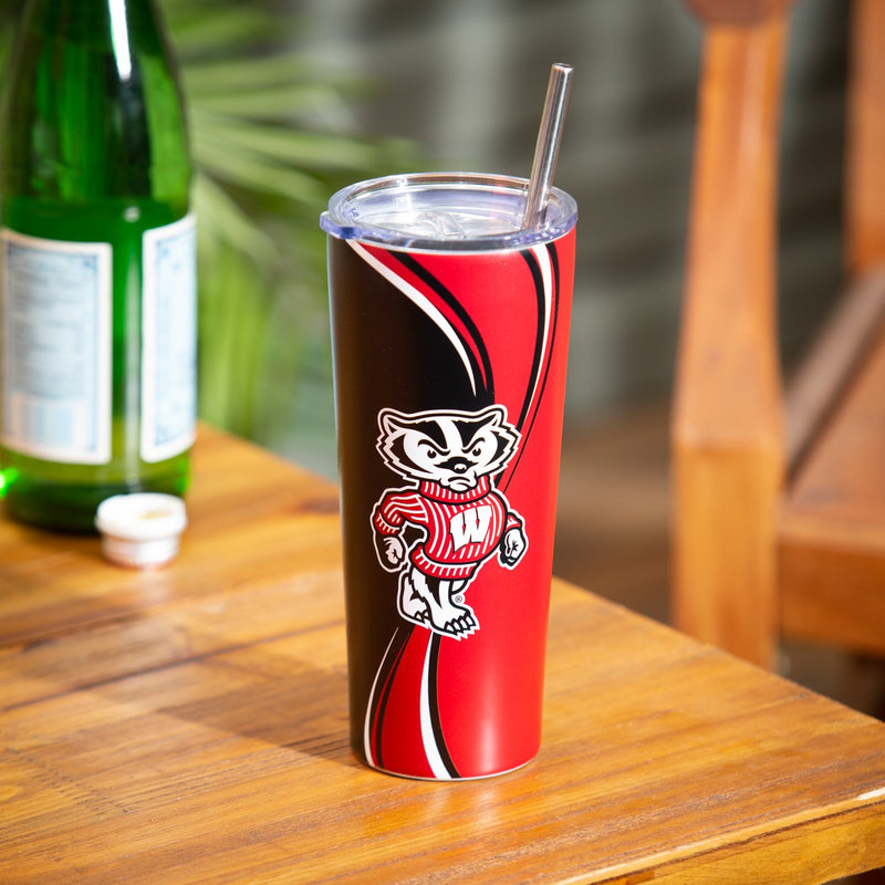 Stainless Steel Tumbler, 20oz, University of Wisconsin-Madison,3ss984t