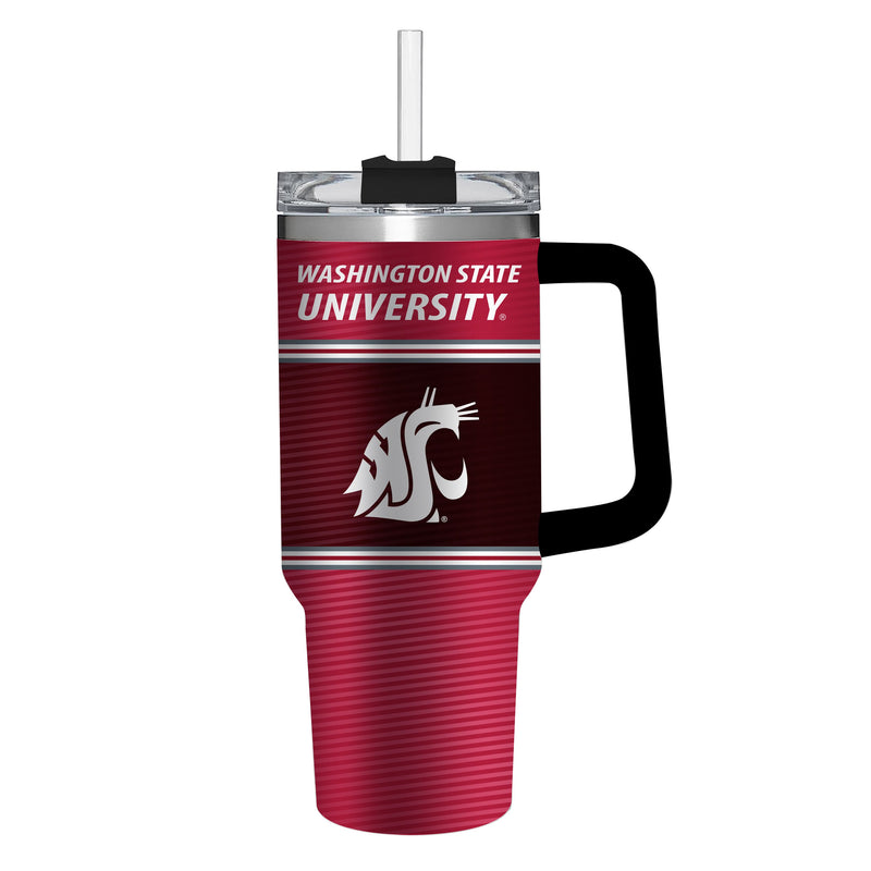 40oz Stainless Steel Mega Cup w/ Straw, Washington State University,3ss998cc