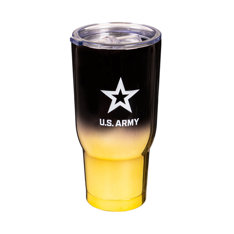 32oz Tumbler w/ Lid, Electroplated Stainless Steel, US Army,3ssh5063t